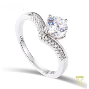 Bague de fiançailles en argent 925 avec diamant Moissanite pour femme, coupe coussin, solitaire, bijou de mariage ou de promesse, cadeau - Product Image 3