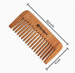 Peigne à barbe classique en bois naturel de qualité supérieure, fabriqué en Inde, avec fonction peigne à poux, pour l'entretien de la barbe et l'usage domestique, artisanat naturel - Product Image 1