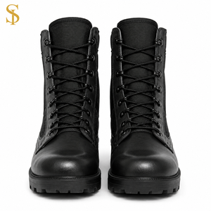 Bottes d'escalade SUPER FORCE pour l'extérieur, antidérapantes, résistantes à l'usure, en cuir/daim, tissu Oxford, fermeture éclair, lacets, pour hommes - Product Image 5