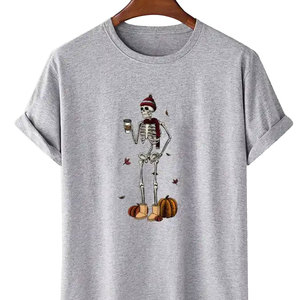 Camiseta de Lujo de Algodón 100% de Alto Gramaje, Tejida, Lisa, con Logo Frontal, Ajuste Holgado, Transpirable, de Secado Rápido, Estilo Urbano Informal - Product Image 1