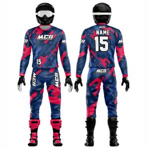 Vêtements de course en tissu extensible de haute qualité, élégants, imprimés par transfert thermique DTF, pour moto tout-terrain, VTT et motocross - Product Image 1