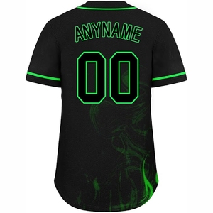 เสื้อเบสบอลคุณภาพพรีเมียมแบบซับลิเมชั่น พร้อมพิมพ์ลายตามสั่ง ระบายอากาศได้ดี ไซส์ใหญ่ แขนสั้น ชุดกีฬาทีม ใส่สบาย - Product Image 1