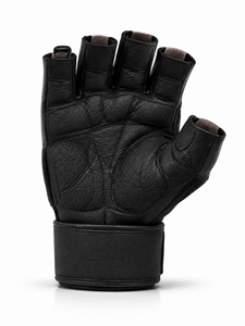 Custom Logo Unisex Leather Half Finger Weight Lifting Gloves Non-Slip Breathable Fasten Closure for Gym Fitness Hand Protection - Product Image 3