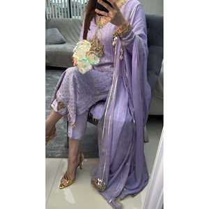 Conjunto de ropa de fiesta de diseñador para mujer, parte superior de Georgette de imitación pesada con parte inferior y aspecto elegante Dupatta - Product Image 6