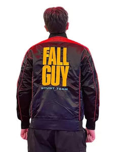 Blouson en cuir noir vieilli personnalisé pour homme, style motard, avec rayures rouges de course, vente en gros, vêtements de sport - Product Image 5