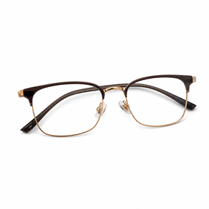 Montures de lunettes photochromiques UV420 carrées semi-cerclées en plastique léger, tendance, prêtes pour la prescription, approvisionnement B2B - Product Image 1