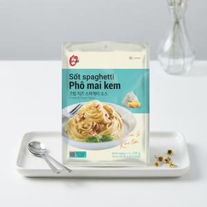 Sauce aux spaghettis 120g - Sauce aux spaghettis à la crème |   Sauce piquante pour pâtes, prête à l'emploi |   O'food |   Vente en gros, OEM et vente au détail - Product Image 4