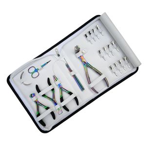 Kit de herramientas para extensiones de cabello con microperlas, alicates de crimpado, alicates de extracción, alicates para extensiones de cinta, gancho de bucle, mini tijeras y clips de estilizado. - Product Image 1