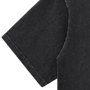 <b>Black</b> Color <b>Cropped</b> T Shirt <b>Short</b> <b>Sleeve</b> Crew Neck Distressed Raw Hem Casual Streetwear <b>Top</b> With <b>Black</b> Hill Sports Logo Fashion - Product Image 5