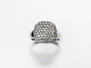 Anillo de Moissanita con Corte Redondo y Diamantes en Pavé, Diseño Creativo para Mujer, Plata 925 Original, Joyería Fina Premium para Ella - Product Image 3