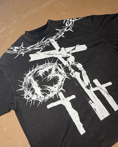 Camisetas Personalizadas con Cuello Alto, Impresión Digital en Sarga, 280 g/m², 100% Poliéster, Estilo Urbano, Dobladillo Recortado, Camisetas de Alta Resistencia - Product Image 2