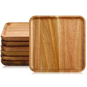 Platos de madera ecológicos hechos a mano, estilo clásico, acabado pulido, aptos para lavavajillas, de blossom craft india - Product Image 3