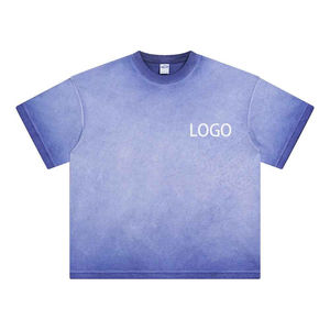 Camisetas personalizadas para hombre, con efecto deslavado al ácido y desgastado por el sol, 100% algodón, de gramaje pesado, estilo streetwear, con efecto desgastado, de corte oversize. - Product Image 2