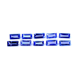 Tanzanite Naturelle 4x8mm Coupe Baguette Facettée Calibrée Pierre Précieuse Certifiée pour la Fabrication de Bijoux Fournisseur en Gros - Product Image 1