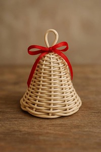 Rustic Rattan <b>Bell</b> Christmas Hanging Decorative Object Perfect For Holiday Tree Decor <b>Winter</b> Celebrations And Home Decoration - Product Image 4