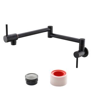 Rubinetto da Cucina a Doppia Maniglia in Ottone Lucido, Girevole, con Finitura Oro Rosa, Stile Classico, Installazione su Lavello per Acqua Fredda ORB - Product Image 1