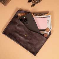 Dompet Amplop Uang Kulit Asli Mewah Portabel Desain Ramping Warna Logo Kustom Perlindungan Berkualitas Tinggi dan Tahan Lama