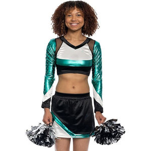 Uniforme Personalizado de Animadoras para Mujer, Conjunto de Falda y Top para Equipo Deportivo, Ropa de Rendimiento, Poliéster y Spandex - Product Image 1