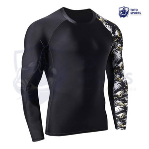 เสื้อฟิตเนสเนื้อผ้าบางเบา ทันสมัย คุณภาพสูง ระบายอากาศได้ดี แขนยาว ยอดนิยม ขายดี เสื้อออกกำลังกายผู้ชาย แรชการ์ด - Product Image 2