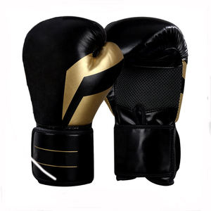 นวมชกมวย นวม MMA สำหรับผู้ใหญ่ หนัง PU แบบเต็มนิ้ว ปิดด้วยสายรัด กันน้ำ ระบายความชื้น อุปกรณ์ฝึกซ้อม สีดำ แดง น้ำเงิน - Product Image 3