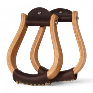 Estribos Profesionales de Cuero para Caballo, Soportes para los Pies para Montar a Caballo, Equipo de Equitación Vaquera Occidental, Estribos Hechos a Mano - Product Image 1