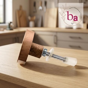 Resin Wood Round Cabinet Knob Modern Design Easy Installation Living Room & Home Office Use - Product Image 3