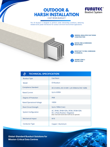 FURUTEC CR Tuyau de distribution en résine coulée 1000V IP68 pour installation extérieure en environnement difficule, distribution d'énergie 6300A - Product Image 1