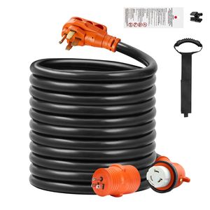 Cavo di Alimentazione per Camper da 9 Metri, 50 Ampere, Resistente, STW 6/3 + 8/1, con Indicatore LED, Spina Maschio NEMA 14-50P e Spina Femmina NEMA SS2-50R - Product Image 6