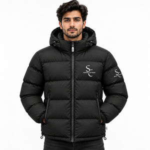 Veste matelassée à capuche unisexe noire personnalisée, imperméable et respirante, style streetwear, manteau d'hiver oversize, fournisseur en gros de marques privées - Product Image 5