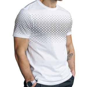 Mens <b>Geometric</b> Printed Jersey T-<b>Shirt</b> Casual Crew Neck Short Sleeve Polyester/Nylon Regular Fit Quick Dry Breathable Summer - Product Image 1