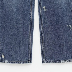 Jeans de Mezclilla de Pierna Ancha y Corte Holgado para Hombre, Estilo Casual, Algodón Ligero, Lavado Snow Wash, Secado Rápido, Buena Calidad - Product Image 4