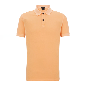Custom Athletic Men's <b>Orange</b> Cotton Pique Short Sleeve <b>Polo</b> Shirt Regular Fit Solid Color Casual Breathable Knitted <b>Polo</b> Shirts - Product Image 3