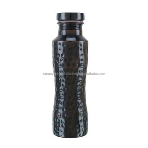 High Standard Quality Antique Hammered Copper Water <b>Bottle</b> With Ayurvedic Health Benefits for Yoga Thanksgiving Gift - Product Image 6