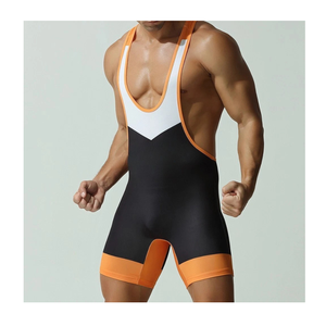 Combinaison de lutte en spandex durable à impression personnalisée, anti-transpiration, pour équipes et académies – Vente en gros - Product Image 1