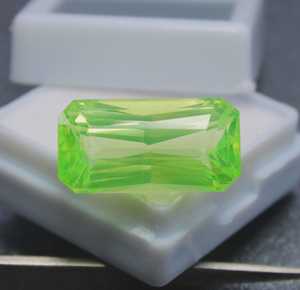 Peridoto Verde Natural, Corte Esmeralda, Gran Tamaño, Piedra Preciosa Suelta Certificada, Cristal para Joyería - Product Image 4