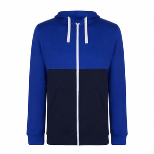 Sudadera con capucha de dos tonos personalizada para hombre, informal, de forro polar, con bolsillo canguro - Product Image 1