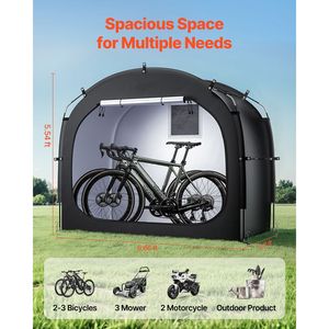 Tenda Spaziosa per Deposito Biciclette da Esterno per 3-4 Bici, Impermeabile, Facile da Installare con Finestra Ventilata BC Tent - Product Image 2