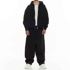 Ensemble de survêtement vintage pour homme, 2 pièces, avec sweat à capuche zippé à double fermeture éclair et pantalon de survêtement - Product Image 6