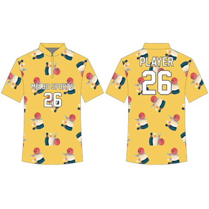 Custom Men's Archery <b>Bowling</b> Athletic fit Gaming Jersey Spandex/Polyester Quick Dry Short Sleeve Custom Name Label Logo Position - Product Image 2
