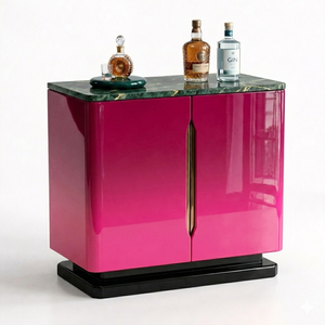LIT Premium Modern <b>Bar</b> Cabinet with Wine Rack, Bottle Organizer, Storage <b>Shelves</b> and Elegant Designer Finish for Luxury Home Fur - Product Image 1
