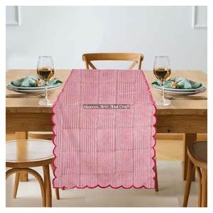 100% Pure Cotton Woven Bohemian Floral Print Edge <b>Table</b> <b>Runner</b> for <b>Wedding</b> & Home Decor-Eco-Friendly Durable Washable - Product Image 4