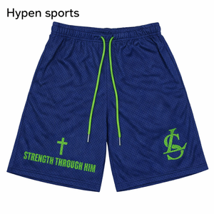 Shorts de basketball pour hommes, style très demandé, haute qualité, avec poches zippées, grandes tailles, poches en mesh, 100% polyester, décontracté - Product Image 2