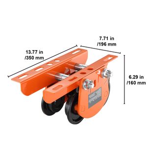 Carrello Elettrico con Capacità di 2200 Libbre/1 Tonnellata, Carrello Manuale PA200 PA250 PA300 PA400 PA500 con Doppie Ruote per Carrelli a Mano - Product Image 6