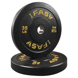 Paires de disques de musculation en acier caoutchouté de 25 kg et 20 kg (35 lb) pour haltères olympiques, avec insert de 2 pouces, pour l'haltérophilie - Product Image 5