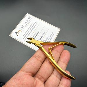 Coupe-cuticules à lame droite en or mat, taille de mâchoire 5 mm, pointe acérée, acier inoxydable, soin des ongles, éliminateur de peaux mortes, logo personnalisé OEM - Product Image 2