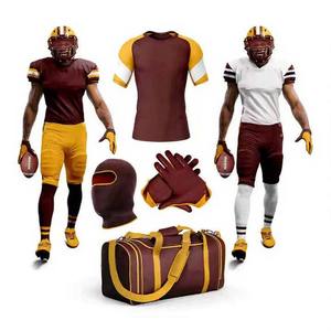 Ensemble d'uniformes de football américain personnalisés, sublimés, pour adultes, maillot à manches courtes unisexe, kit de taille plus, équipement d'équipe - Product Image 3