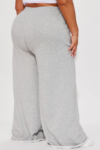 Women’s Wide Leg Sweatpants High Waist Drawstring Lounge Pants Ladies Loose Fit Fleece Sweatpants Casual Wide Leg Joggers Women - Product Image 2