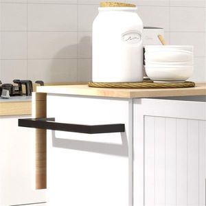 Carrello da Cucina dal Design Moderno con Armadietto Regolabile in Quercia, Acciaio al Carbonio, Plastica e Vetro - Product Image 5