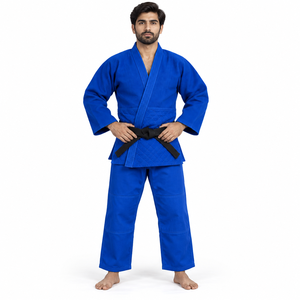ชุดยูโดแบบ IJF  ผ้าคอตตอนเพิร์ลวีฟ 480 GSM กางเกงเสริมความแข็งแรงสำหรับการแข่งขันระดับมืออาชีพ รับผลิตแบบ OEM ODM ป้องกันแบคทีเรีย - Product Image 1