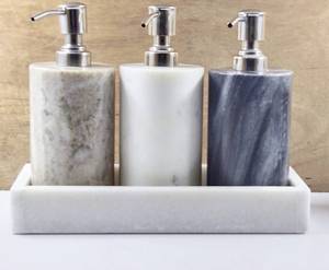 Factory Wholesale Portable Resin <b>Bathroom</b> <b>Accessories</b> <b>Set</b> Modern Resin Soap Dispenser by Curio Craft - Product Image 2